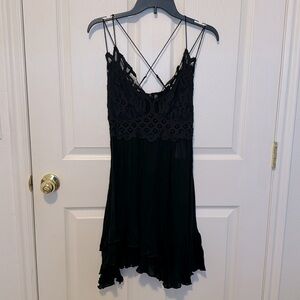 Free people black lacy dress